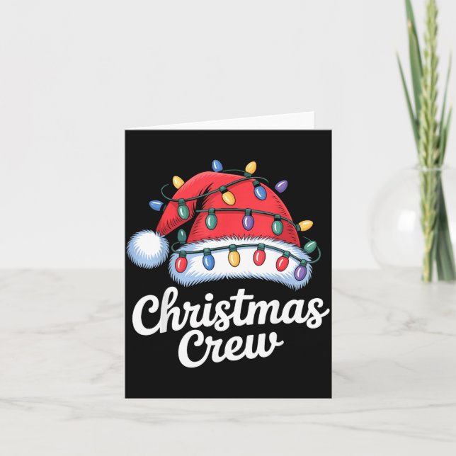 Tarjeta Christmas Crew Matching Family Xmas Party Men Wome (Anverso)