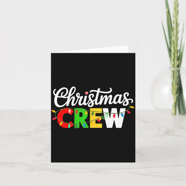 Tarjeta Christmas Crew Matching Family Xmas Party Men Wome (Anverso)
