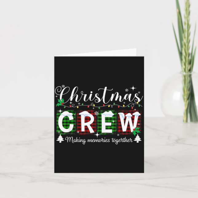 Tarjeta Christmas Crew Matching Family Xmas Party Men Wome (Anverso)
