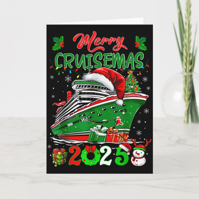 Tarjeta Christmas Cruise 2025 Making Memories For A Lifeti (Anverso)