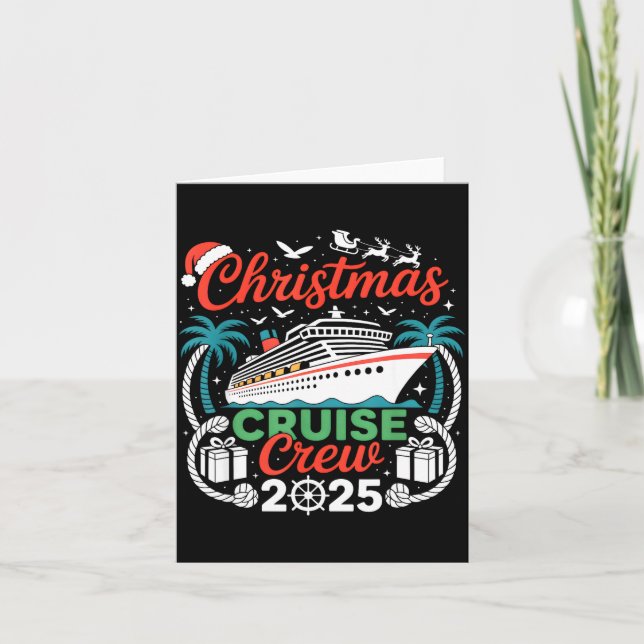 Tarjeta Christmas Cruise Crew 2025 Matching  (Anverso)