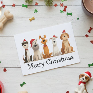 Tarjeta Christmas Dogs