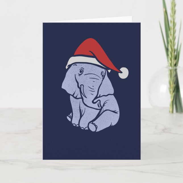 Tarjeta Christmas Elephant (Anverso)