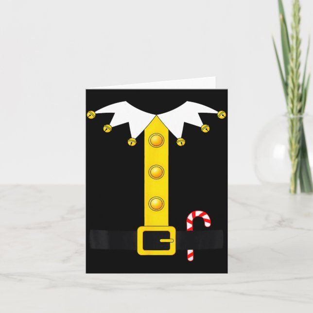 Tarjeta Christmas Elf Costume  (Anverso)