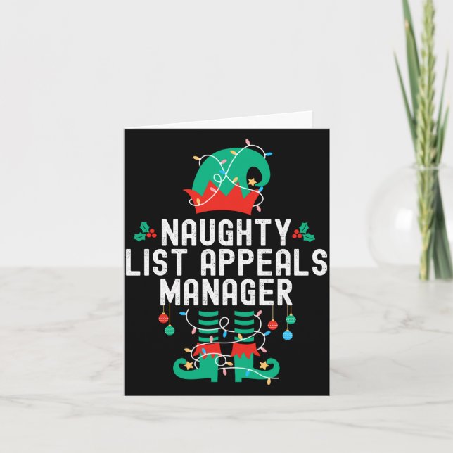 Tarjeta Christmas Elf Office Team Party Family Matching  (Anverso)