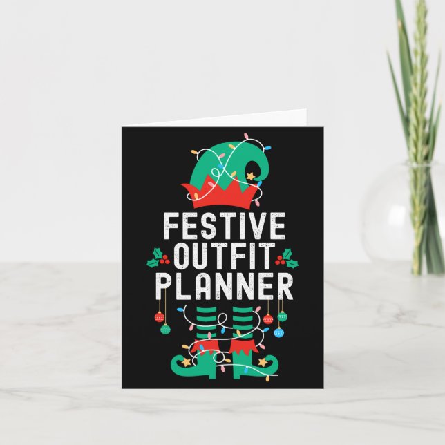 Tarjeta Christmas Elf Office Team Party Family Matching _1 (Anverso)