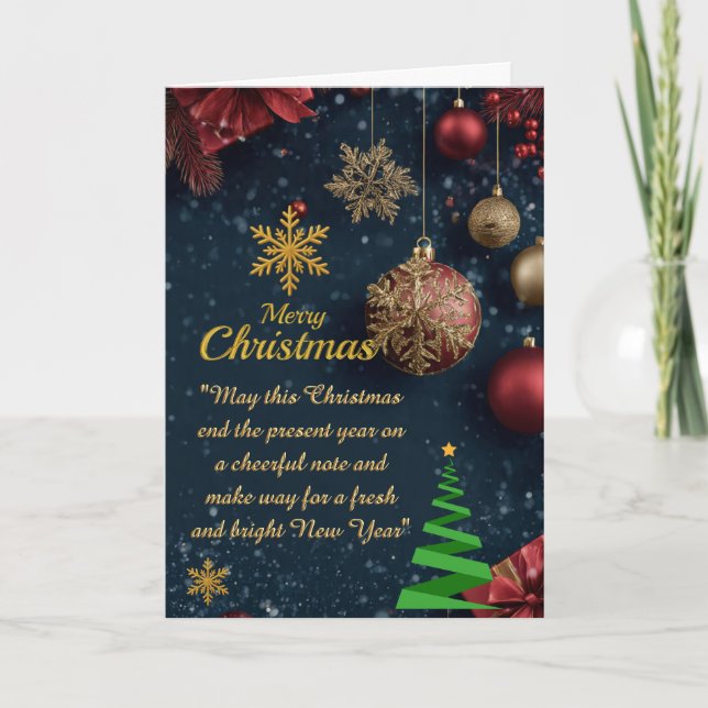 Tarjeta Christmas Folded Greeting Card (Anverso)