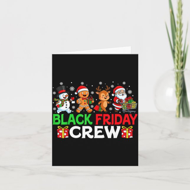 Tarjeta Christmas Friday Shopng Crew Black Shopng Family F (Anverso)