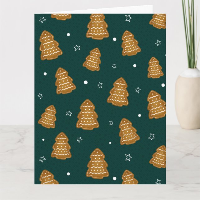 Tarjeta Christmas Gingerbread Trees  (Anverso)
