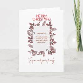 Tarjeta Christmas Greeting Card-matthew1:21
