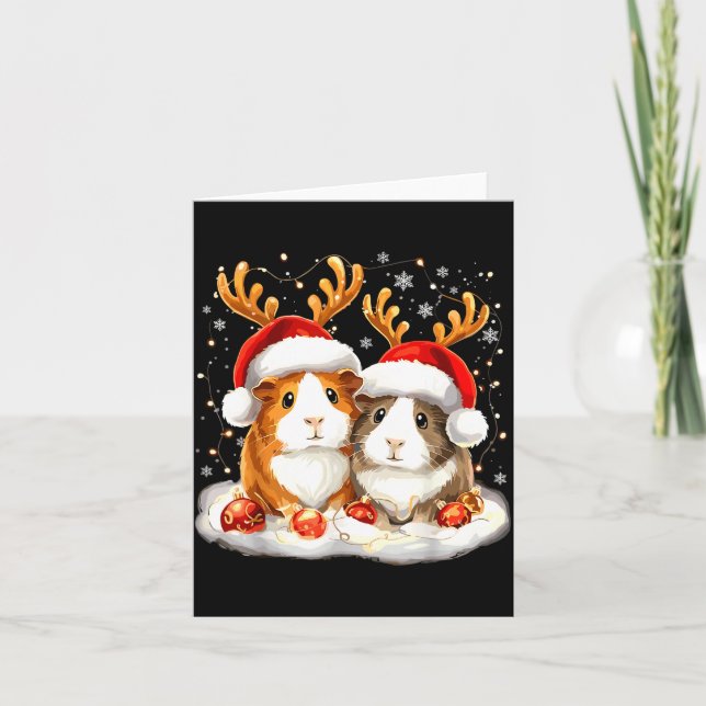 Tarjeta Christmas Guinea G Reindeer Xmas  (Anverso)