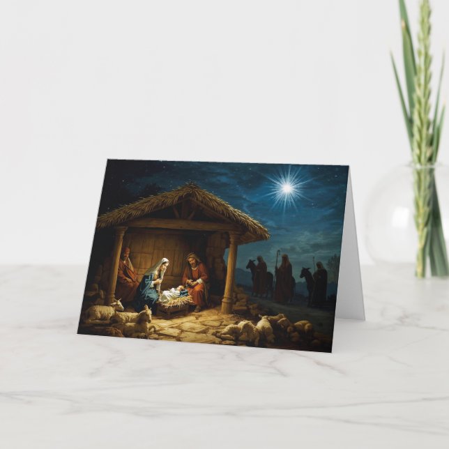 Tarjeta Christmas Holiday Card Baby Jesus Series #1 (Anverso)