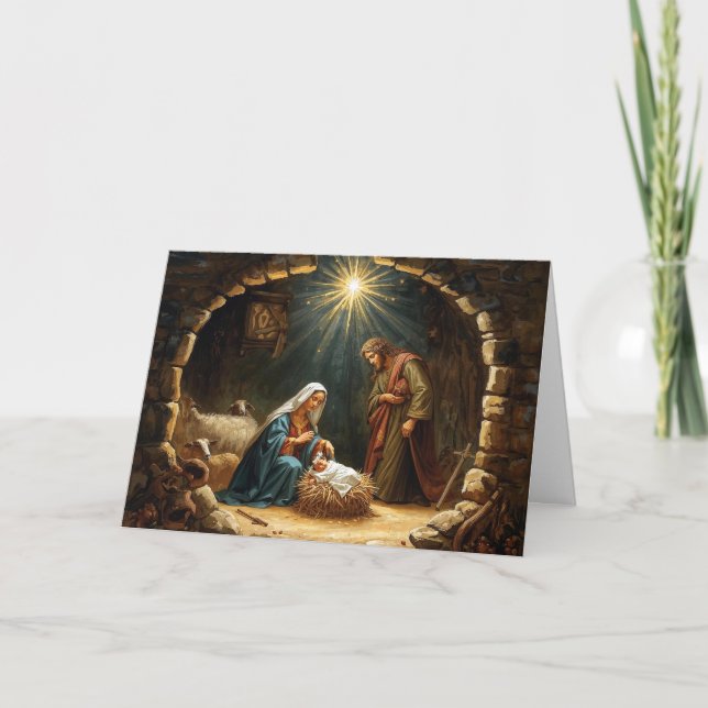 Tarjeta Christmas Holiday Card Baby Jesus Series #3 (Anverso)