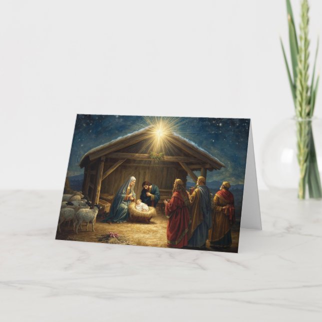 Tarjeta Christmas Holiday Card Baby Jesus Series #4 (Anverso)
