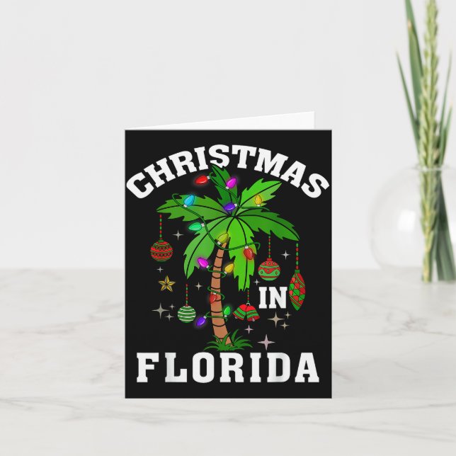 Tarjeta Christmas In Florida Deck The Palm Tree Xmas Winte (Anverso)
