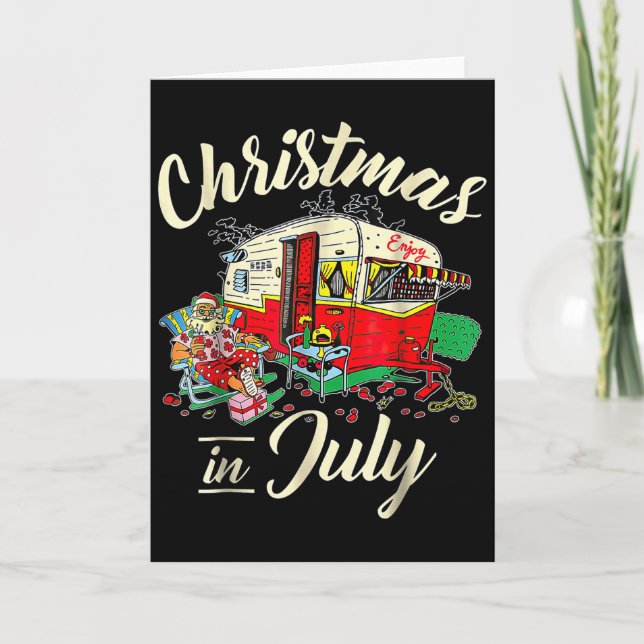 Tarjeta Christmas In July Hipe Rv Camng Camng Lover  (Anverso)