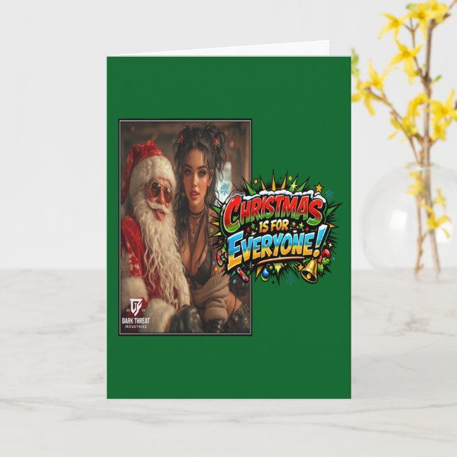 Tarjeta Christmas is for Everyone! (flor amarilla)