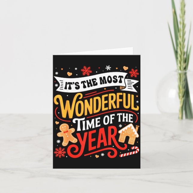 Tarjeta Christmas It's The Most Wonderful Time Of Year Gin (Anverso)