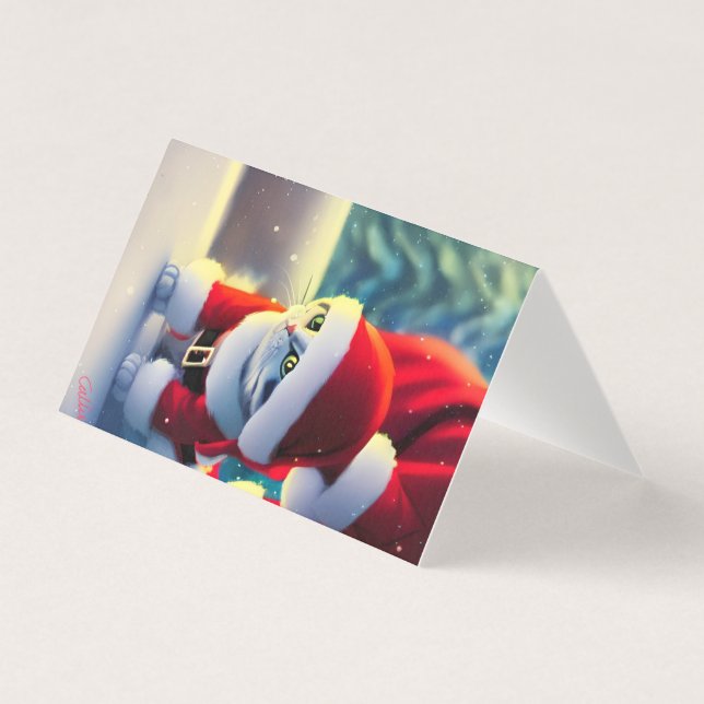 Tarjeta Christmas kitten  (Anverso)