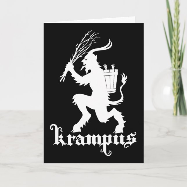 Tarjeta Christmas Krampus Scary Xmas Horror Occult Holiday (Anverso)