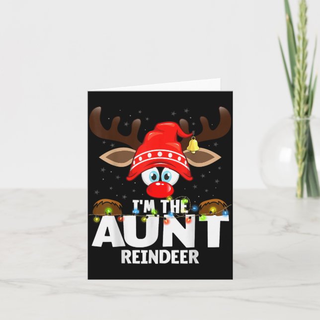 Tarjeta Christmas Matching I'm The Aunt Reindeer  (Anverso)
