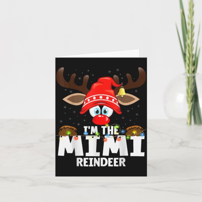 Tarjeta Christmas Matching I'm The Mimi Reindeer  (Anverso)