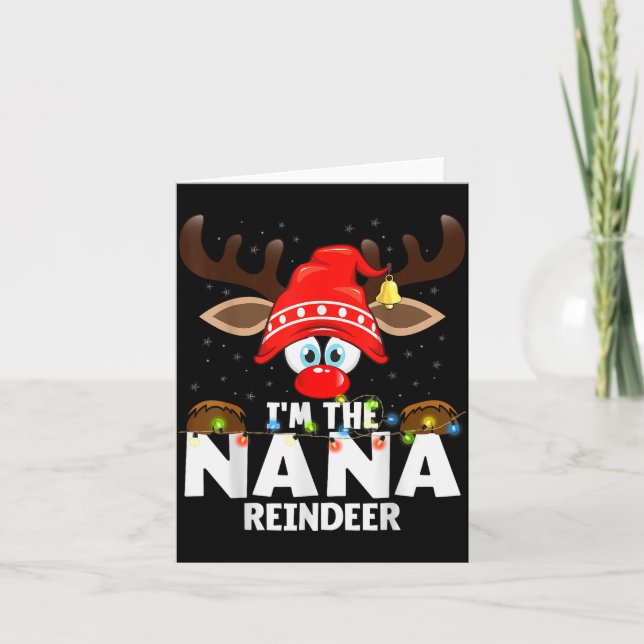 Tarjeta Christmas Matching I'm The Nana Reindeer  (Anverso)