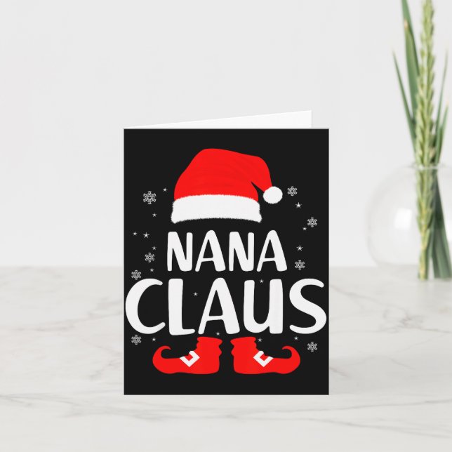 Tarjeta Christmas Nana Claus Leopard Family Matching Pajam (Anverso)