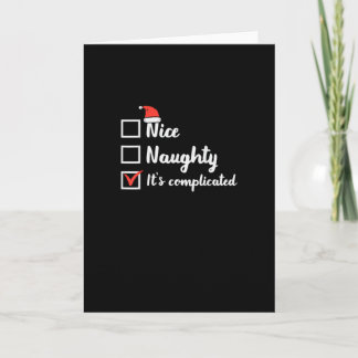 Tarjeta Christmas Nice Naughty Its Complicated