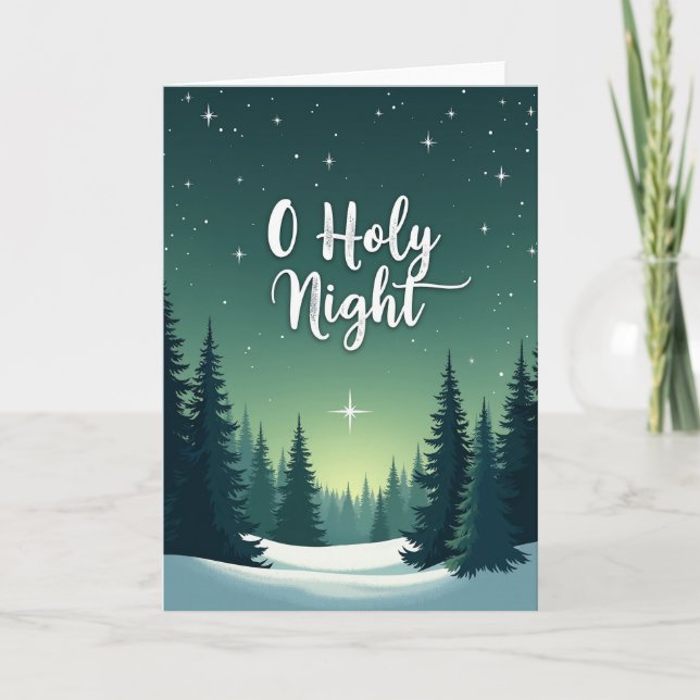 Tarjeta Christmas O Holy Night Card (Anverso)