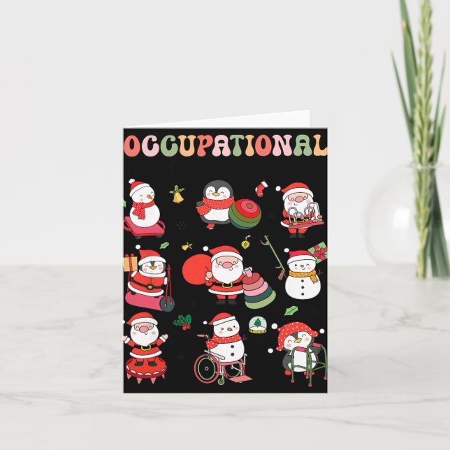 Tarjeta Christmas Occupational Therapy Ot Therast Ot Istan (Anverso)