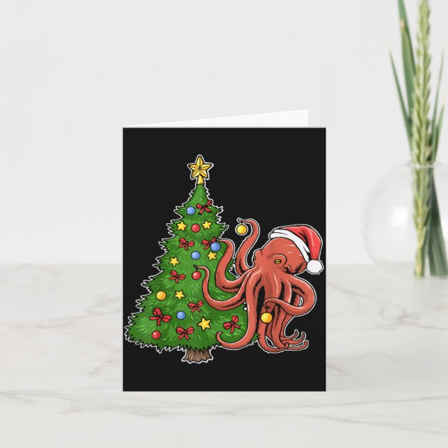 Tarjeta Christmas Octopus  (Anverso)