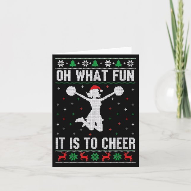 Tarjeta Christmas Oh What Fun It Is To Cheer - Cheerleadin (Anverso)