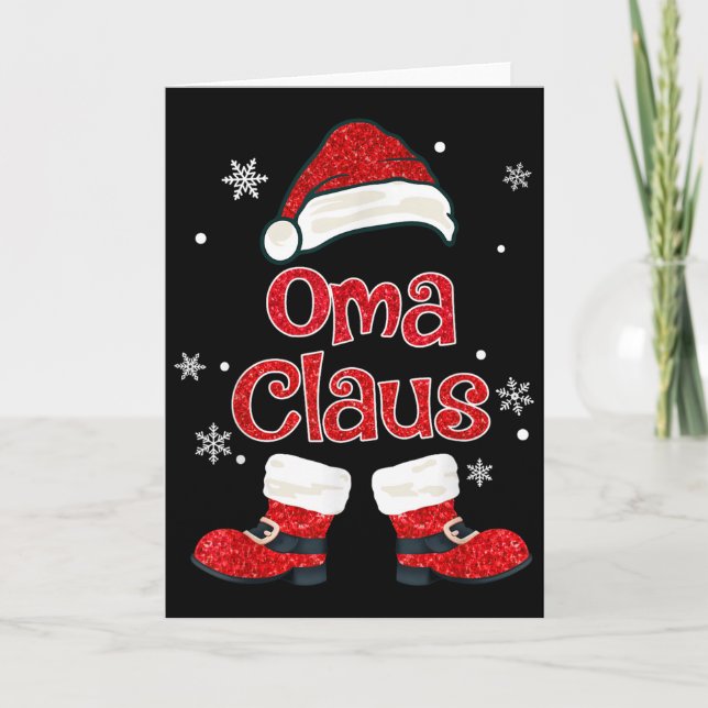 Tarjeta Christmas Oma Claus Grandmother Aunt Mother Daught (Anverso)