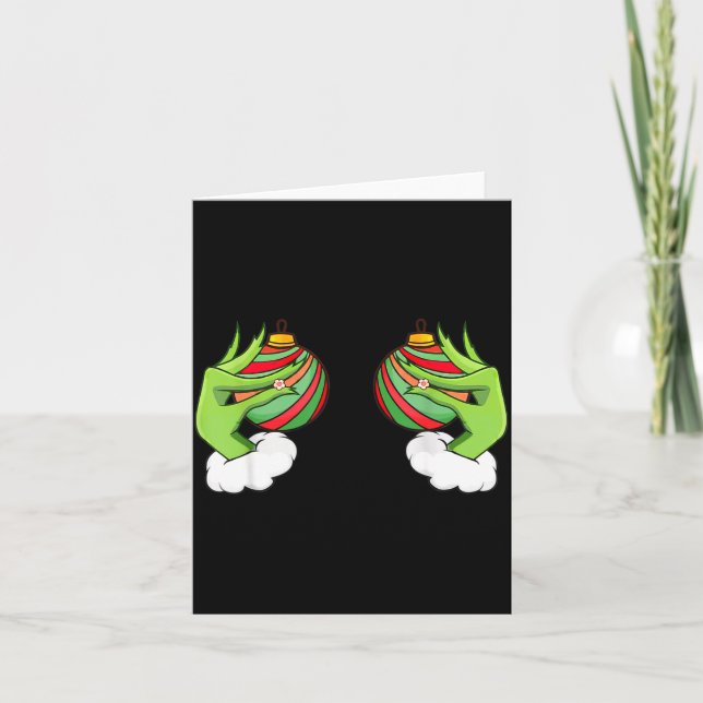 Tarjeta Christmas Ornament S Funny Christmas  (Anverso)