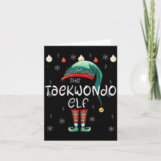 Tarjeta Christmas Pajama _ The Taekwondo Elf  (Anverso)