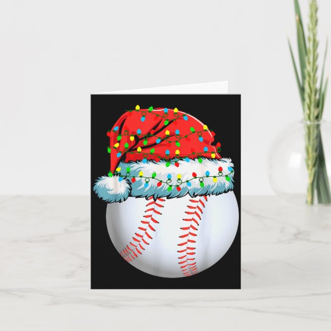 Tarjeta Christmas Pajamas Family Matching Baseball Men Wom (Anverso)