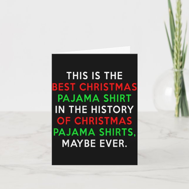 Tarjeta Christmas Pajamas Shirt - Fake News  (Anverso)