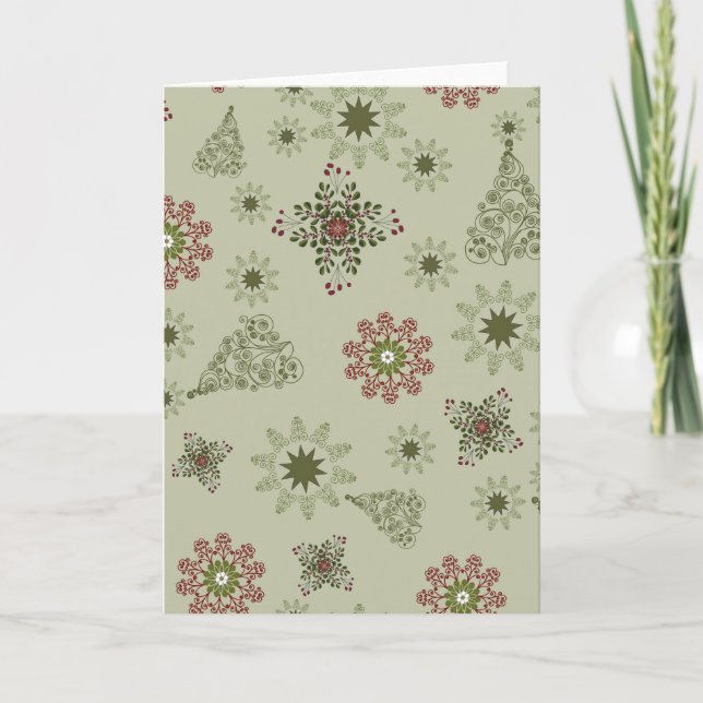 Tarjeta Christmas pattern backgrounds seamless surface pat (Anverso)