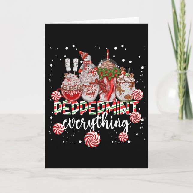 Tarjeta Christmas Peppermint Everything Coffee Chocolate M (Anverso)