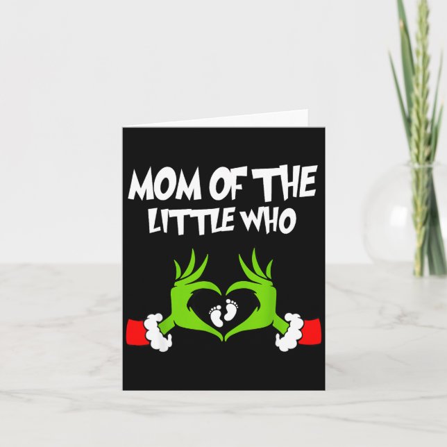 Tarjeta Christmas Pregnancy Announcement Funny Mom Of The  (Anverso)