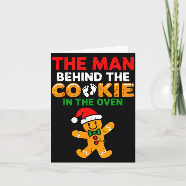 Tarjeta Christmas Pregnancy The Man Behind The Cookie In T (Anverso)