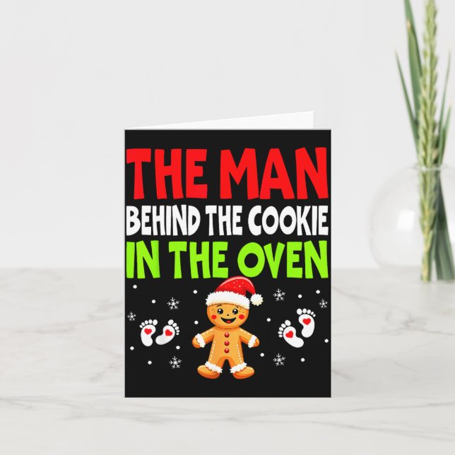 Tarjeta Christmas Pregnancy The Man Behind The Cookie In T (Anverso)
