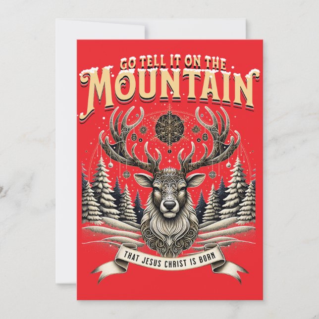 Tarjeta Christmas Reindeer (Anverso)