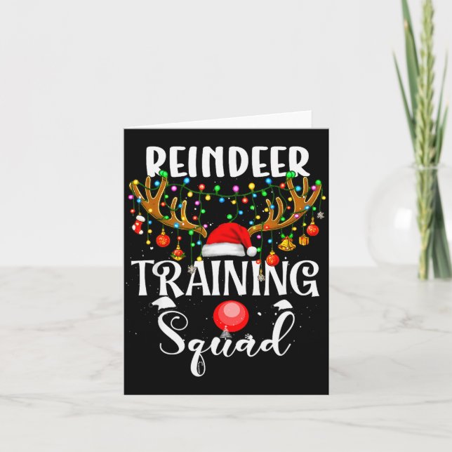 Tarjeta Christmas Running Reindeer Runner Training Squad T (Anverso)