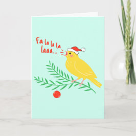 Tarjeta Christmas Singing Canary