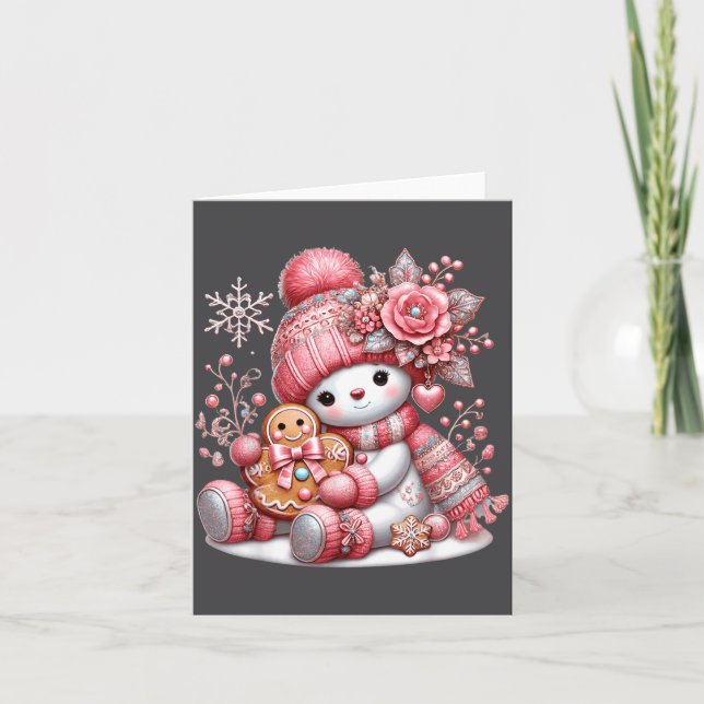 Tarjeta Christmas Snowperson  (Anverso)