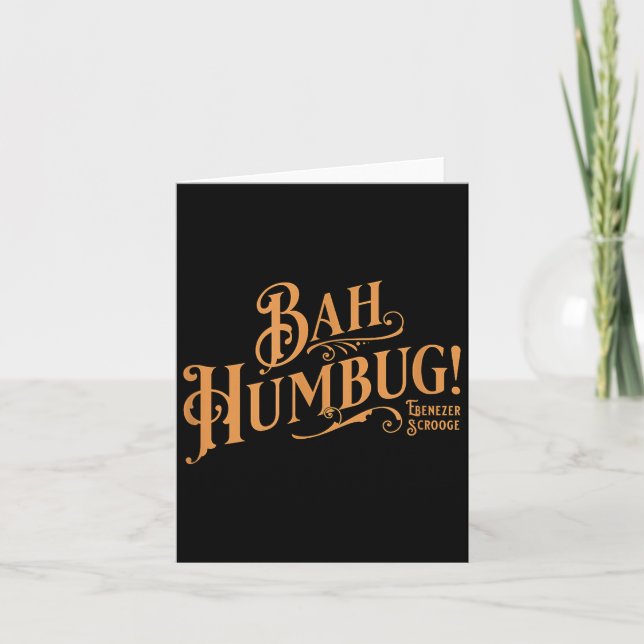 Tarjeta Christmas Song, Scrooge, Marley, Holiday Design Ba (Anverso)