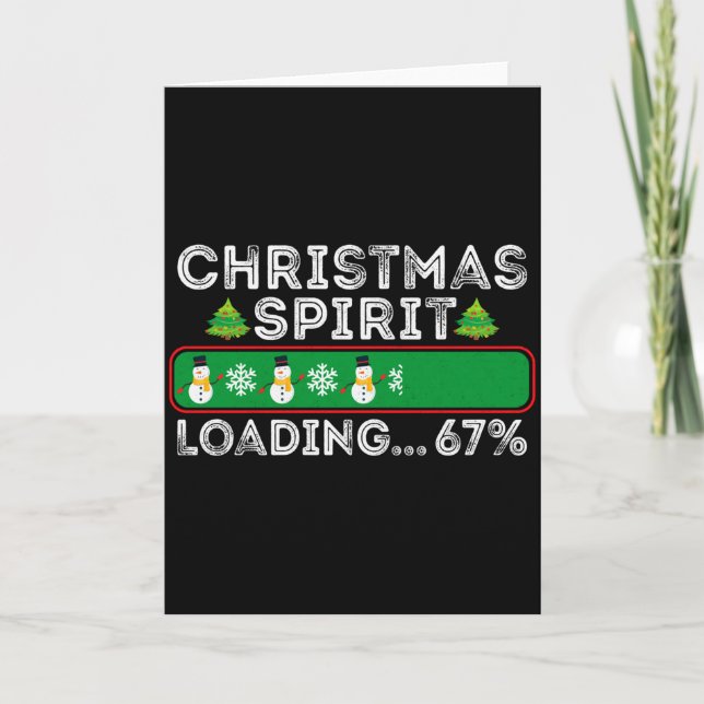 Tarjeta Christmas Spirit Loading 67 Six Seven Meme Funny S (Anverso)