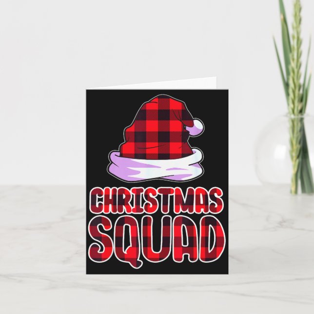 Tarjeta Christmas Squad Family Group Matching Christmas Pa (Anverso)